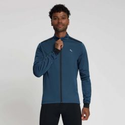 Kurtka z dresu Rogelli Core. Niebieskie kurtki Rogelli, na zimę, l, bez wzorów, z dresówki, bez kaptura. Za 310.00 zł.