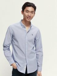 Scotch & Soda Koszula - Regular fit - w kolorze błękitnym rozmiar: XXL. Niebieskie koszule Scotch & Soda, xxl, bez wzorów, z bawełny, bez kołnierzyka, bez ramiączek. Za 137.10 zł.