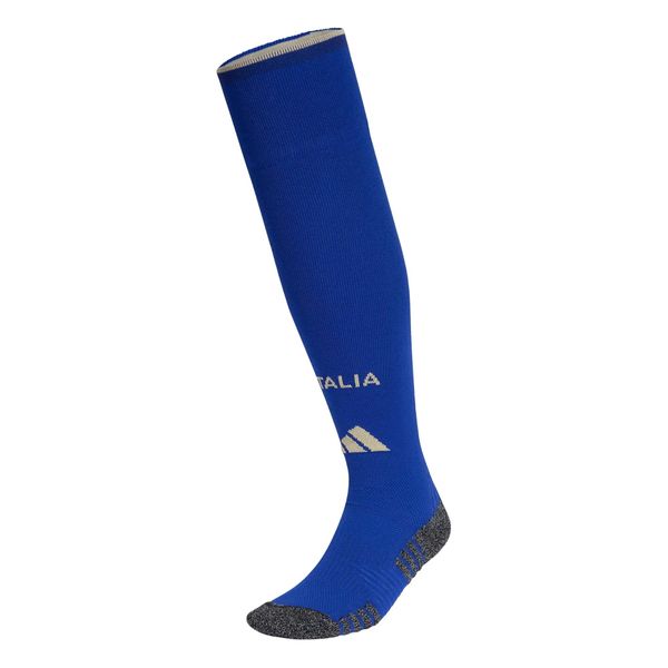 Getry domowe Włochy 26. Niebieskie legginsy długie sportowe Adidas, l, bez wzorów, z bawełny, do piłki nożnej. Za 99.95 zł.