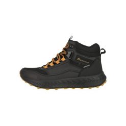 Buty trekkingowe Whistler Reid. Czarne buty trekkingowe WHISTLER, bez wzorów, bez zapięcia. W wyprzedaży za 382.50 zł.