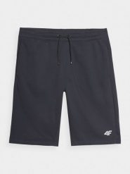 4F Spodenki casual męskie - granatowe M. Niebieskie krótkie spodenki sportowe 4F, l, bez wzorów, z bawełny. Za 99.99 zł.