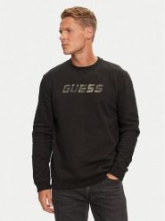 Guess Bluza Keid Z4BQ18 KCEA0 Czarny Regular Fit. Czarne bluzy Guess, m, z aplikacjami, z syntetyku, bez kaptura. Za 199.99 zł.