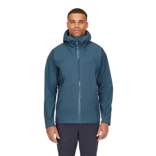 Kurtka przeciwdeszczowa męska Rab Namche GTX Jacket z kapturem. Niebieskie kurtki RAB, na zimę, m, z aplikacjami, z gore-texu, z kapturem. Za 1,259.00 zł.