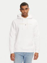 Tommy Jeans Bluza DM0DM20503 Biały Regular Fit. Białe bluzy Tommy Jeans, m, bez wzorów, z bawełny, bez kaptura. Za 239.99 zł.