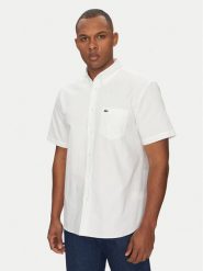 Lacoste Koszula CH1917 Biały Regular Fit. Białe koszule LACOSTE, m, bez wzorów, z bawełny, bez kołnierzyka, bez ramiączek. Za 299.99 zł.