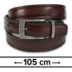 Pasek Dwustronny do Spodni, Czarno-Brązowy, 105 cm, Elegancki, Męski, Skórzany -ZET. Brązowe paski Zet, bez wzorów, ze skóry, eleganckie. Za 89.00 zł.