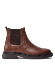 Tommy Hilfiger Sztyblety Comfort Lwt Lth Chelsea FM0FM05184 Brązowy. Brązowe botki sznurowane Tommy Hilfiger, bez wzorów, ze skóry, bez obcasa, bez zapięcia. Za 749.99 zł.