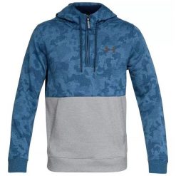 Bluza męska Under Armour Threadborne 1/2 Fitted ZIP 409. Niebieskie bluzy Under Armour, l, bez wzorów, bez kaptura. Za 269.00 zł.
