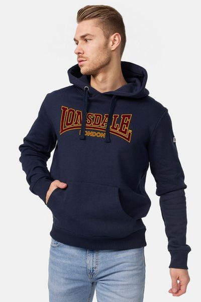 Bluza z kapturem Lonsdale Classic Ll002. Niebieskie bluzy z kapturem Lonsdale, m, bez wzorów, z polaru, z kapturem. Za 308.50 zł.