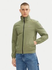 Tommy Jeans Kurtka przejściowa Essential Casual DM0DM15382 Zielony Regular Fit. Zielone kurtki Tommy Jeans, l, bez wzorów, z jeansu, bez kaptura. Za 339.99 zł.
