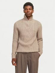 Jack&Jones Sweter Blunorth 12261780 Beżowy Regular Fit. Brązowe swetry rozpinane Jack&Jones, l, bez wzorów, z bawełny, bez kołnierzyka, bez ramiączek. Za 129.99 zł.