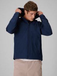 4F Kurtka softshell wiatroodporna membrana 8000 męska - granatowa L. Niebieskie kurtki 4F, l, bez wzorów, z softshellu, bez kaptura. Za 399.99 zł.