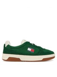 Tommy Jeans Sneakersy Tjm Cupsole Suede EM0EM01568 Zielony. Zielone buty sportowe casual Tommy Jeans, bez wzorów, z jeansu, bez zapięcia. Za 259.99 zł.