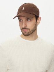 Polo Ralph Lauren Czapka z daszkiem 710667709058 Brązowy. Brązowe czapki z daszkiem Polo Ralph Lauren, bez wzorów, z bawełny. Za 179.99 zł.