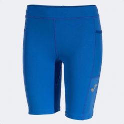 Legginsy Joma Elite X niebieskie do biegania. Niebieskie legginsy długie sportowe Joma, bez wzorów, z poliamidu, do biegania. Za 287.50 zł.
