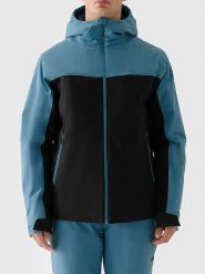 4F Kurtka narciarska w kolorze niebieskim rozmiar: XL. Niebieskie kurtki outdoor i hardshell 4F, m, bez wzorów, bez kaptura. Za 228.95 zł.