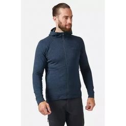 Bluza z kapturem męska Rab Nexus Hoody rozpinana. Niebieskie bluzy z kapturem RAB, m, bez wzorów, z kapturem. Za 359.99 zł.