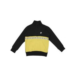 Bluza z zamek błyskawiczny na co dzień na siłownię. Żółte bluzy LEONE 1947 APPAREL, bez wzorów, z bawełny, bez kaptura. W wyprzedaży za 101.80 zł.