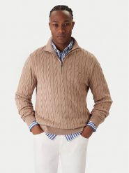 Tommy Hilfiger Sweter Classic MW0MW36532 Beżowy Regular Fit. Brązowe swetry rozpinane Tommy Hilfiger, m, bez wzorów, z bawełny, bez kołnierzyka, bez ramiączek. Za 699.99 zł.