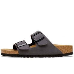 Sandały Birkenstock Arizona Birkibuc Dorosłych. Czarne sandały Birkenstock, z nubiku, bez zapięcia. Za 422.96 zł.