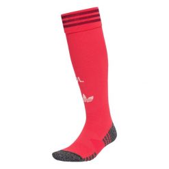 GETRY OLYMPIQUE LYONNAIS 26/27 TREFOIL. Czerwone legginsy długie sportowe Adidas, bez wzorów, z bawełny, do piłki nożnej. Za 99.95 zł.