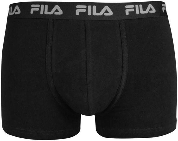 Bokserki męskie Fila 1-pak Czarne. Czarne bokserki 661, m, bez wzorów, z bawełny. Za 56.55 zł.