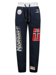 Geographical Norway Spodnie dresowe "Myer" w kolorze granatowym rozmiar: XXL. Niebieskie spodnie treningowe długie Geographical Norway, xxl, bez wzorów, z dresówki. Za 100.75 zł.
