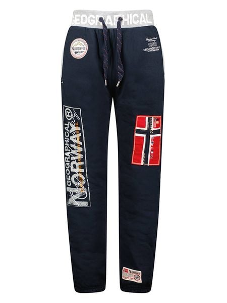 Geographical Norway Spodnie dresowe "Myer" w kolorze granatowym rozmiar: XXL. Niebieskie spodnie treningowe długie Geographical Norway, xxl, bez wzorów, z dresówki. Za 124.95 zł.