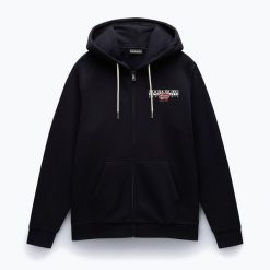 Bluza męska Napapijri B-Aylmer Full Ziphint. Czarne bluzy Napapijri, m, bez wzorów, bez kaptura. W wyprzedaży za 468.70 zł.