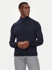 Boss Golf Avac_M 50501761 Granatowy Slim Fit. Niebieskie golfy Boss, m, bez wzorów, z syntetyku, bez kołnierzyka, bez ramiączek. Za 699.99 zł.