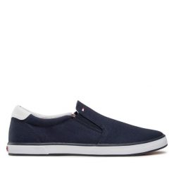 Tenisówki Tommy Hilfiger. Niebieskie trampki Tommy Hilfiger, m, bez wzorów, bez zapięcia. Za 219.99 zł.