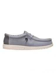 HeyDude Męskie Mokasyny Wally Stretch Canvas. Białe mokasyny Hey dude, bez wzorów, z materiału, bez obcasa, bez zapięcia. Za 179.00 zł.
