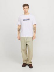 Jack & Jones Koszulka "Cyber" w kolorze białym rozmiar: M. Białe bezrękawniki Jack & Jones, m, bez wzorów, z bawełny, bez kołnierzyka, bez ramiączek. Za 52.79 zł.