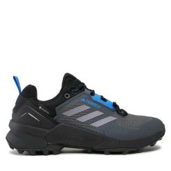 Trekkingi adidas. Czarne buty trekkingowe Adidas, bez wzorów, z gore-texu, bez zapięcia. Za 429.99 zł.