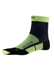 X-Socks Skarpety kolarskie "Pro" w kolorze czarno-zielonym rozmiar: 35-38. Czarne skarpety X-Socks, bez wzorów. Za 43.99 zł.