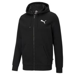 Bluza z kapturem zapinana na zamek błyskawiczny Puma Essentail Logo. Białe bluzy z kapturem Puma, xl, bez wzorów, z bawełny, z kapturem. Za 159.00 zł.