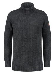 TRAVELIN' Sweter "Coll Boda" w kolorze antracytowym rozmiar: L. Czarne golfy Travelin', l, z aplikacjami, z wełny, bez ramiączek. Za 269.11 zł.