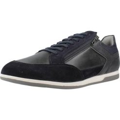 Buty GEOX U RENAN Niebieski. Niebieskie buty turystyczne Geox, bez wzorów, ze skóry, bez zapięcia, trekkingowe. Za 265.99 zł.