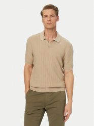 BOSS Polo H-Natalo 50561613 Beżowy Regular Fit. Brązowe koszulki polo Boss, m, bez wzorów, z bawełny, bez kołnierzyka, bez ramiączek. Za 679.99 zł.