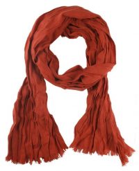 Przejściowy Szalik (Wiosenno-Jesienny) - V. Fraas - Pomarańczowy. Brązowe szaliki V. Fraas, bez wzorów, z materiału. Za 49.00 zł.