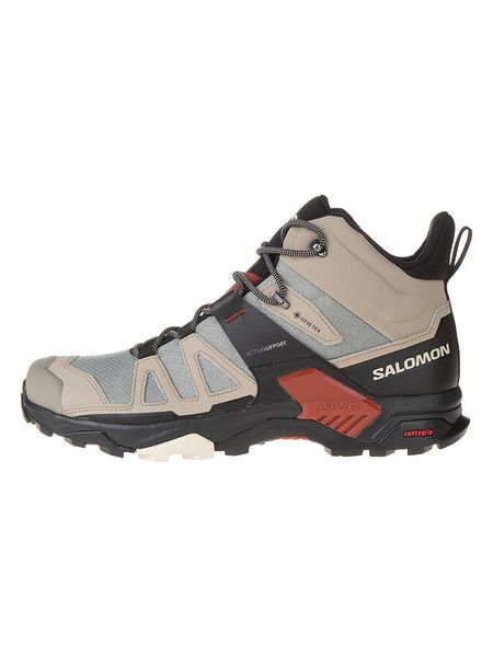 SALOMON Buty turystyczne "X Ultra 4 Mid GTX" w kolorze beżowym rozmiar: 48. Brązowe buty trekkingowe Salomon, bez wzorów, z gore-texu, bez zapięcia, outdoorowe, gore-tex. Za 210.32 zł.