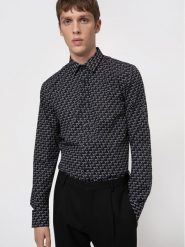 Hugo Koszula Elisha02 50443553 Czarny Extra Slim Fit. Czarne koszule Hugo, m, bez wzorów, z bawełny, bez kołnierzyka, bez ramiączek. Za 509.99 zł.
