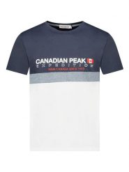 Canadian Peak Koszulka "Jdoubleak" w kolorze granatowo-szaro-białym rozmiar: M. Białe bezrękawniki Canadian Peak, m, bez wzorów, z bawełny, bez kołnierzyka, bez ramiączek. Za 56.99 zł.