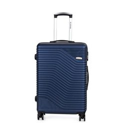 Walizka na kółkach Sapphire ST-140 granatowa - średnia M DUO. Niebieskie walizki Sapphire, bez wzorów, z gumy, średnie. W wyprzedaży za 119.00 zł.