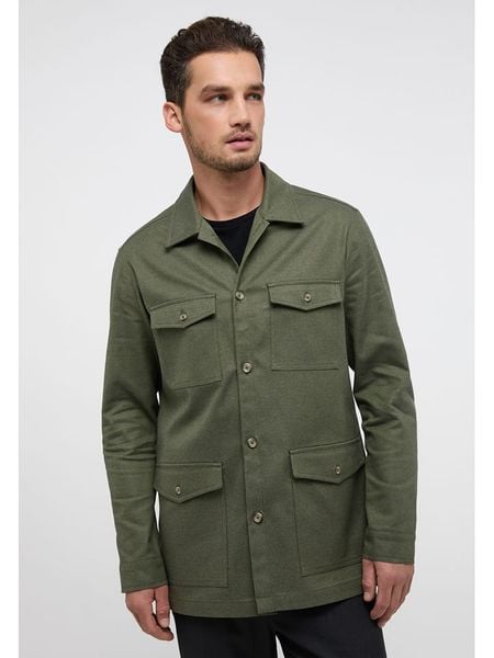Eterna Koszula - Modern fit - w kolorze khaki rozmiar: 42. Brązowe koszule Eterna, bez wzorów, bez kołnierzyka, bez ramiączek. Za 109.26 zł.