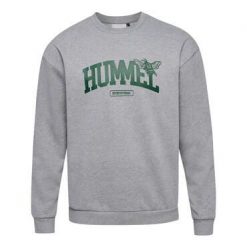 Luźna bluza z okrągłym dekoltem Hummel University Bee. Szare bluzy Hummel, m, bez wzorów, bez kaptura. W wyprzedaży za 172.00 zł.