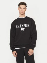Champion Bluza 220431 Czarny Regular Fit. Czarne bluzy Champion, m, bez wzorów, z bawełny, bez kaptura. Za 179.99 zł.
