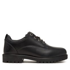 Półbuty Timberland. Czarne eleganckie półbuty Timberland, bez wzorów, bez obcasa, bez zapięcia. Za 709.99 zł.