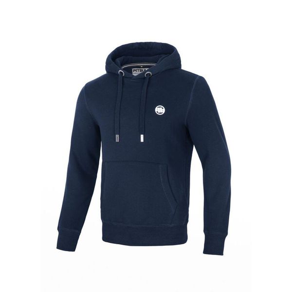 Bluza męska Pitbull z kapturem Small Logo. Niebieskie bluzy z kapturem PITBULL, l, bez wzorów, z kapturem. Za 239.00 zł.
