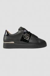 PHILIPP PLEIN Czarne sneakersy Leather Lo-top. Czarne buty sportowe casual Philipp Plein, bez wzorów, bez zapięcia. W wyprzedaży za 1,499.99 zł.